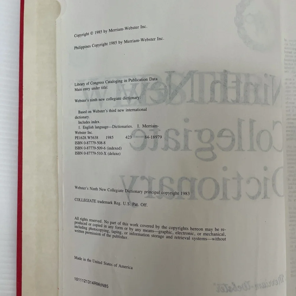Vintage webster’s dictionary